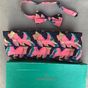Giorgi Patrino floral bow tie and cummerbund